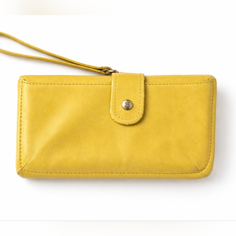 HOBO Yellow Wristlet Wallet Lauren Wanderlust Lining